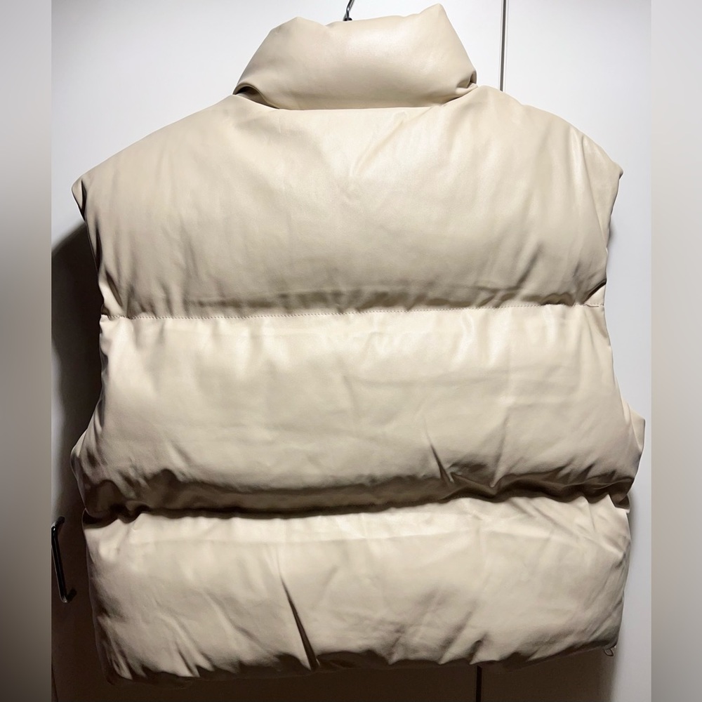 🖤SOLD🖤 New BRAVE SOUL  I  Faux Leather Matte Quilted Puffer Vest - Picture 5 of 5